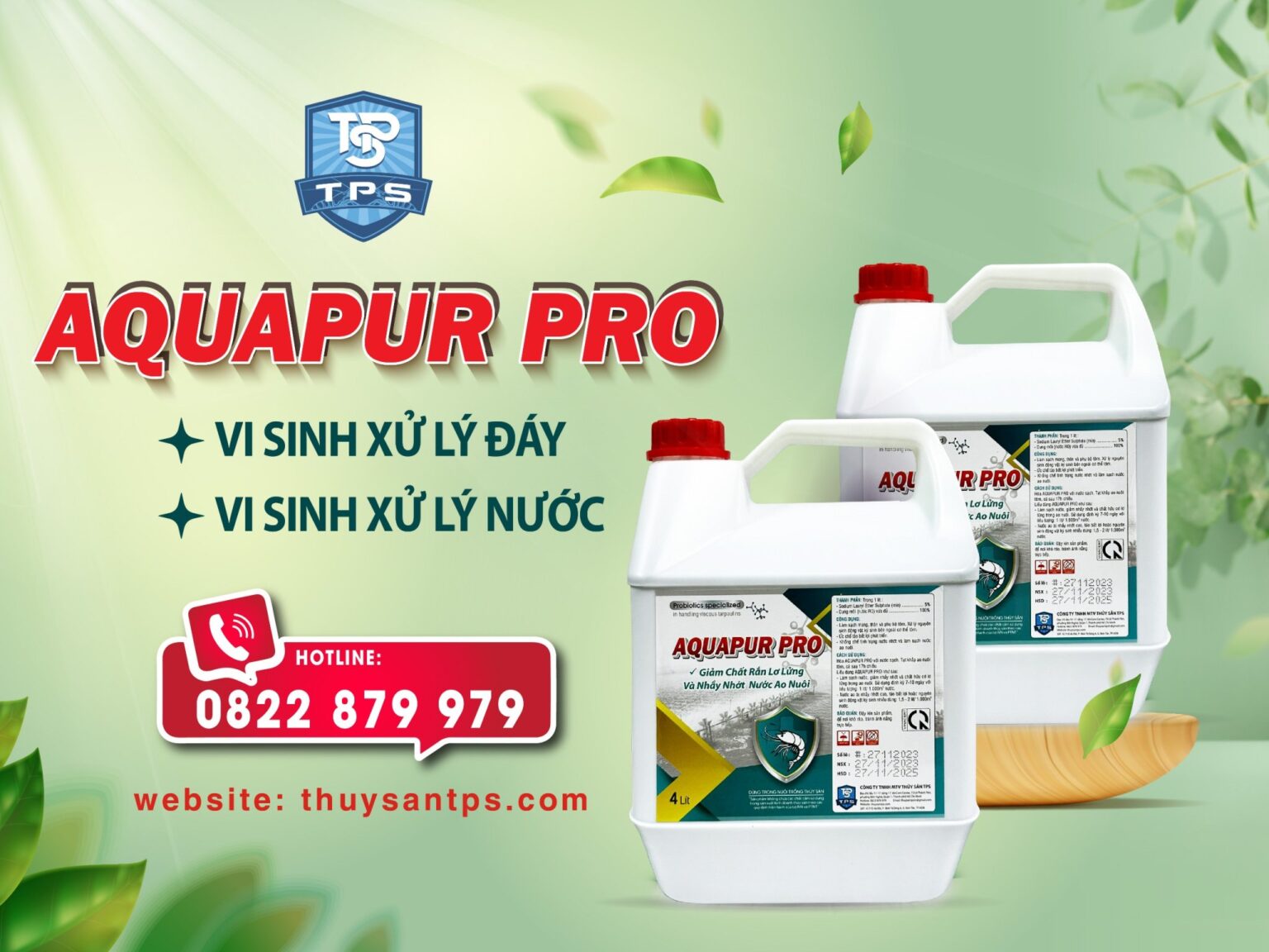 Chế phẩm vi sinh xử lý đáy ao tôm AQUA PRO của Thủy sản TPS